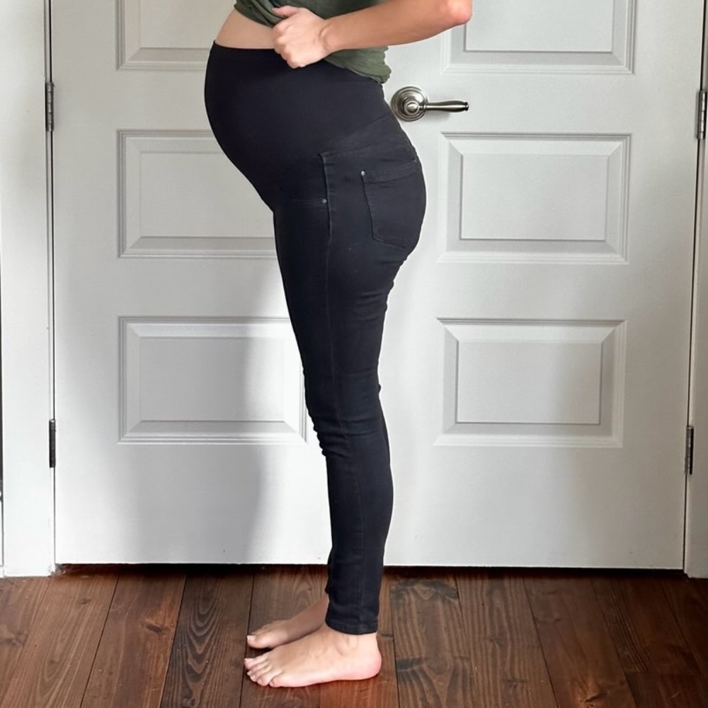 🎈3 for $10🎈Indigo Blue Black Maternity Skinny Jeans, size S, gently used